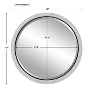 Uttermost Granada Whitewash Rattan Wrapped Round Mirror