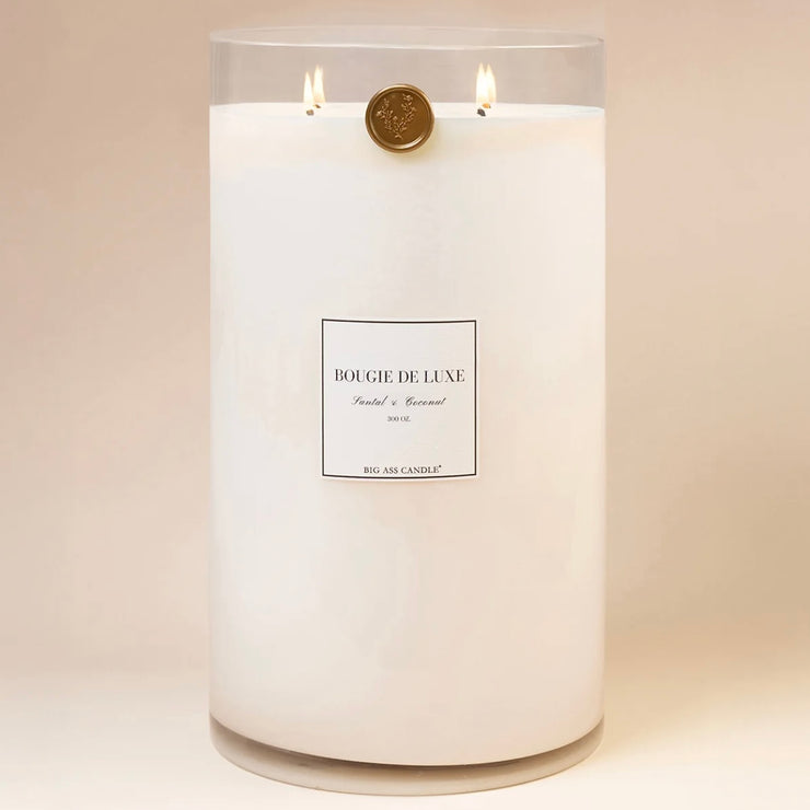 Big Ass Luxuries Santal & Coconut Big Ass Candle ~ 300 oz. 750-1,000 Hours Burn Time