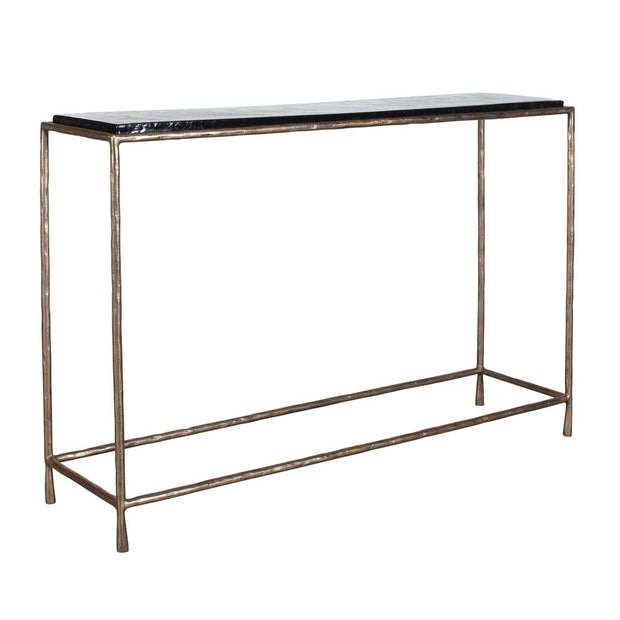 Uttermost Ovard Recycled Cast Glass Top Console Table
