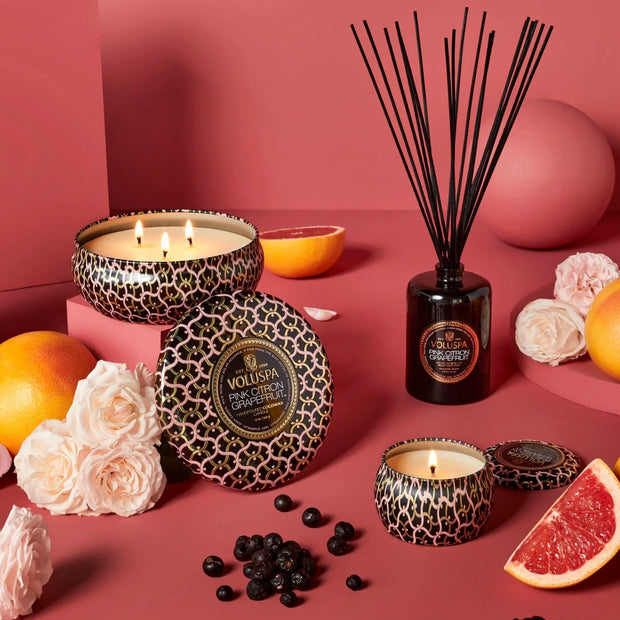 Voluspa Pink Citron 3 Wick Tin Candle