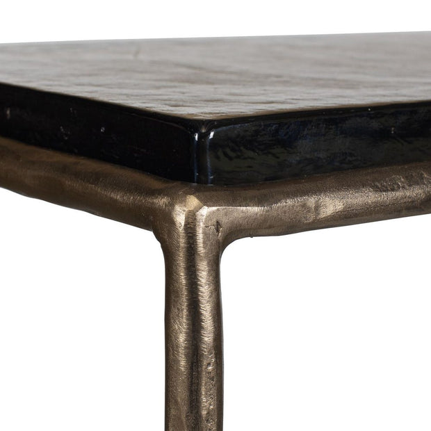 Uttermost Ovard Recycled Cast Glass Top Console Table