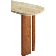 Surya Abacus Modern Acacia Wood Console Table