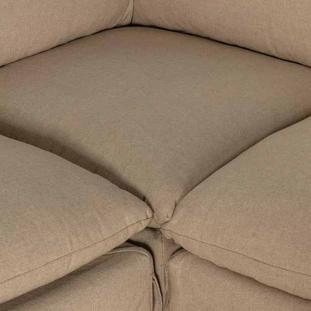 Four Hands Grant 3 Piece Slipcovered Sectional 112” ~ Antwerp Taupe Performance Fabric Slipcover