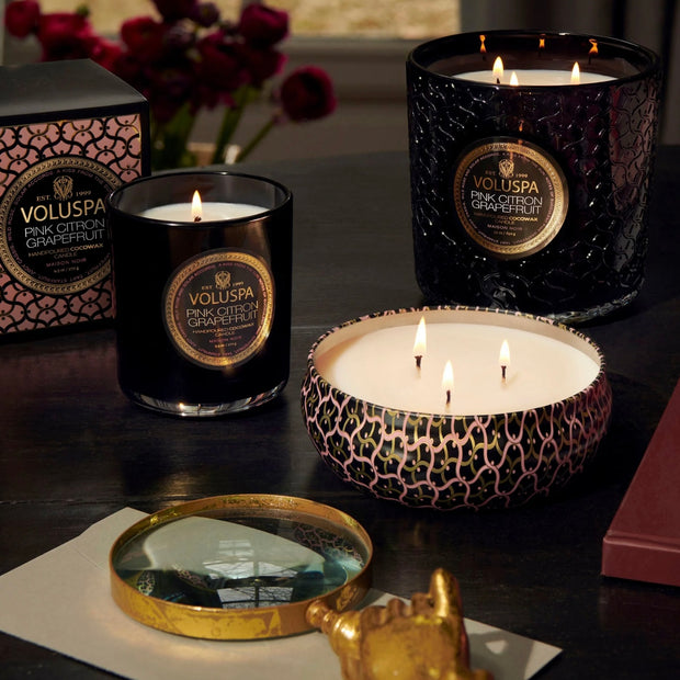 Voluspa Pink Citron 3 Wick Tin Candle