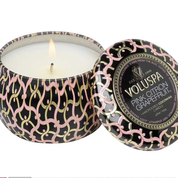 Voluspa Pink Citron Mini Tin Candle