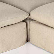 Four Hands Grant 3 Piece Slipcovered Sectional 112” ~ Antwerp Natural Performance Fabric Slipcover