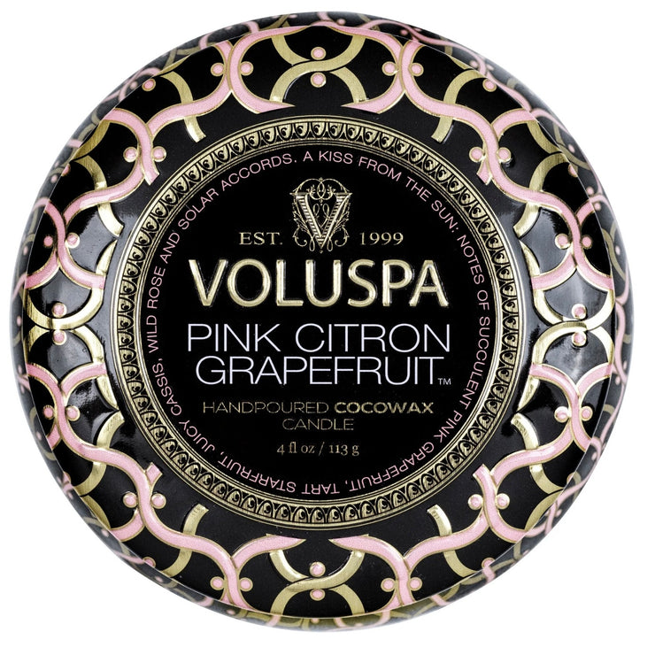 Voluspa Pink Citron Mini Tin Candle