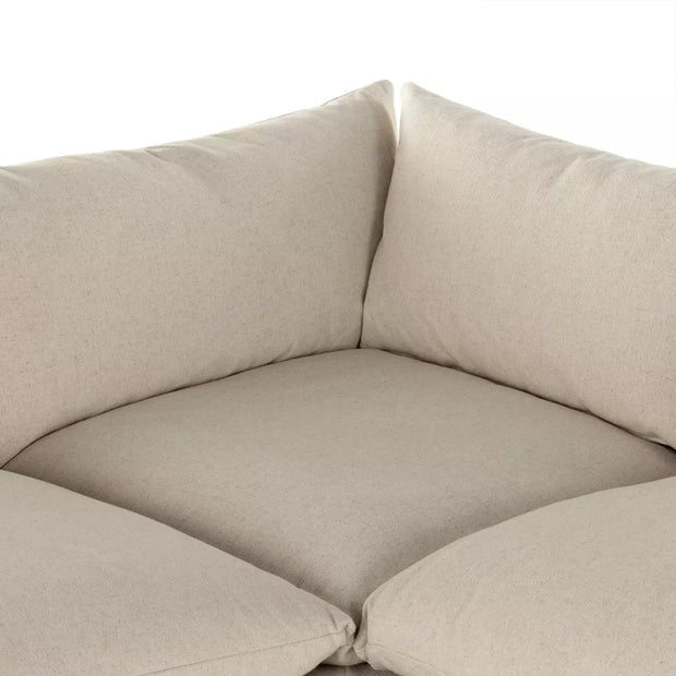 Four Hands Grant 3 Piece Slipcovered Sectional 112” ~ Antwerp Natural Performance Fabric Slipcover