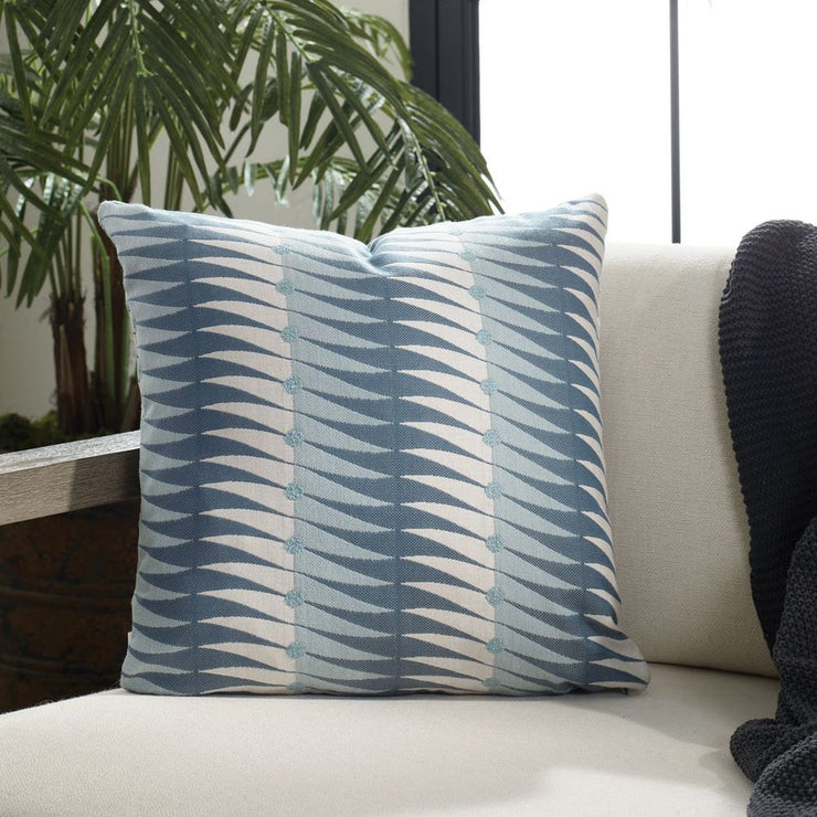 Uttermost Jetty Blue Waves Sunbrella Outdoor Pillow