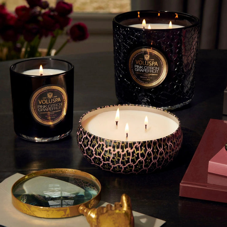 Voluspa Pink Citron Luxe Candle ~ 30 oz.