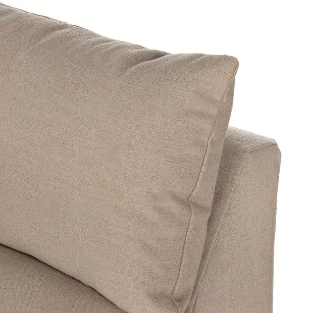 Four Hands Grant 3 Piece Slipcovered Sectional 132” ~ Antwerp Taupe Performance Fabric Slipcover