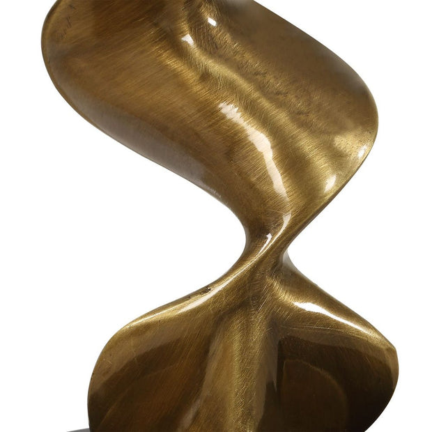 Uttermost Spiraling Antique Brass Cordless Buffet Lamp