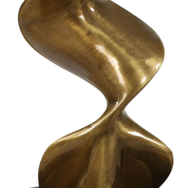 Uttermost Spiraling Antique Brass Cordless Buffet Lamp