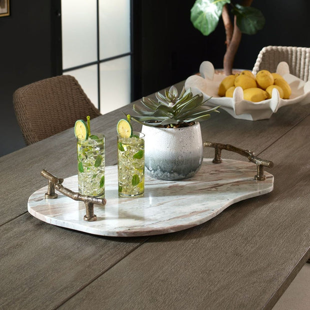 Uttermost Stone and Twig Tray ~ Indoor And Outdoor Use