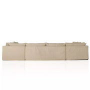 Four Hands Grant 5 Piece Slipcovered Sectional 152” ~ Antwerp Taupe Performance Fabric Slipcover
