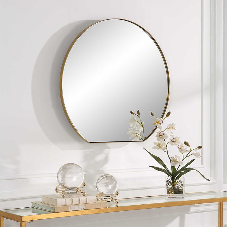 Uttermost Cabell Brass Round Mirror