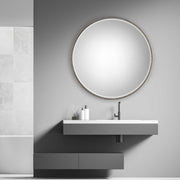 Uttermost Stefania Antiqued Silver Leaf Round Mirror
