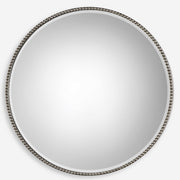 Uttermost Stefania Antiqued Silver Leaf Round Mirror