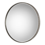 Uttermost Stefania Antiqued Silver Leaf Round Mirror