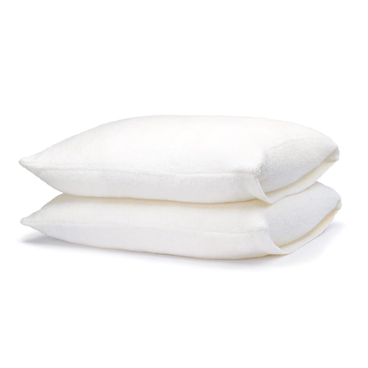 Kashwere Ultra Plush Set of 2 Creme Pillow Shams ~ Standard / Queen Size
