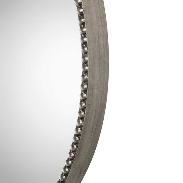Uttermost Stefania Antiqued Silver Leaf Round Mirror