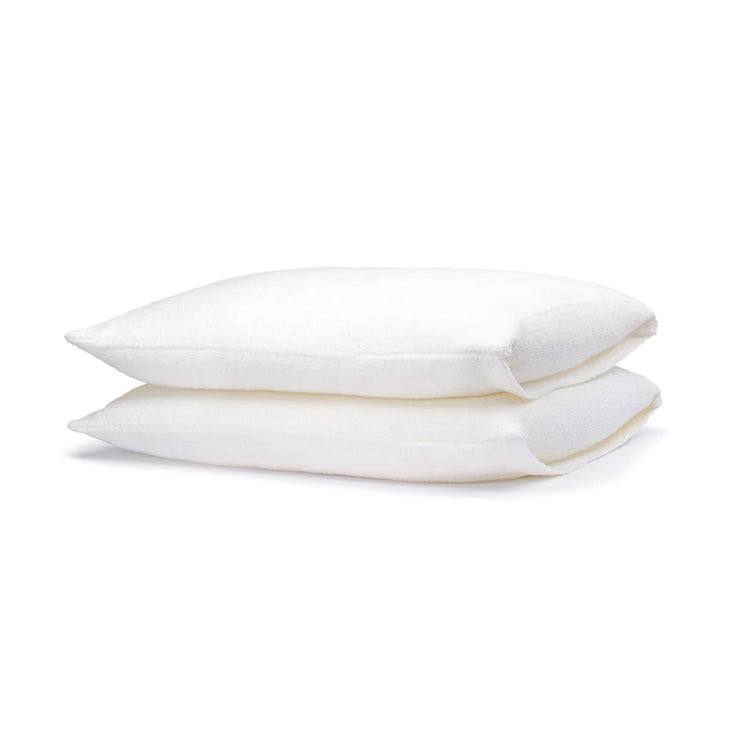 Kashwere Ultra Plush Set of 2 Creme Pillow Shams ~ Standard / Queen Size