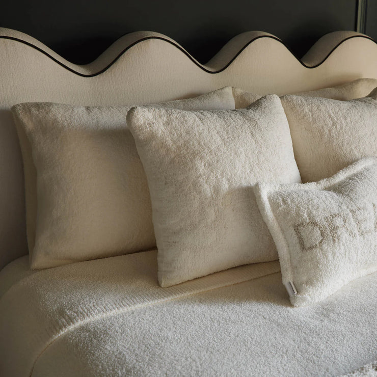 Kashwere Ultra Plush Set of 2 Creme Pillow Shams ~ Standard / Queen Size