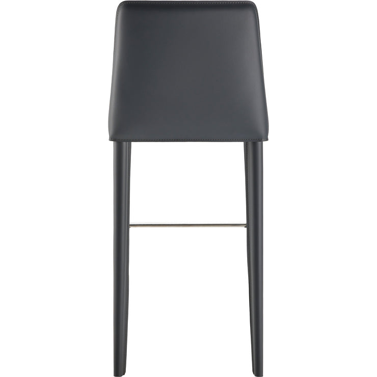 Surya Rosy Modern Dark Blue Faux Leather Kitchen Bar Stool