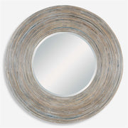 Uttermost Vortex Natural Rattan Round Mirror
