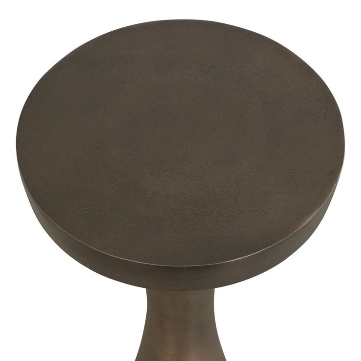 Uttermost Miko Dark Bronze Drink Table ~ Indoor And Outdoor Use