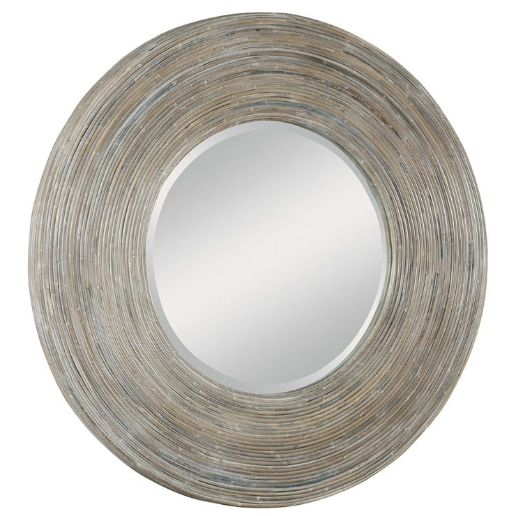 Uttermost Vortex Natural Rattan Round Mirror