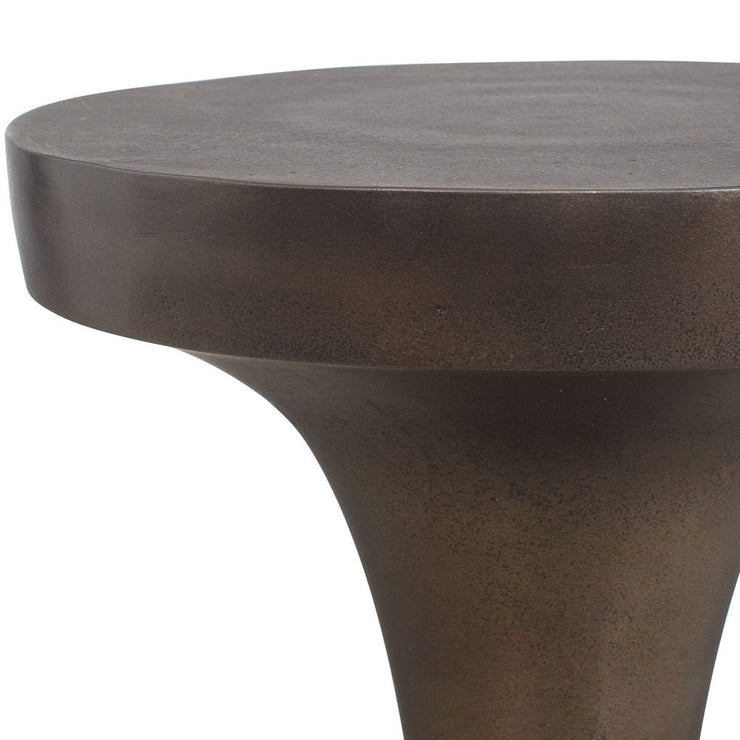 Uttermost Miko Dark Bronze Drink Table ~ Indoor And Outdoor Use