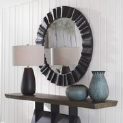 Uttermost Caribou Dark Expresso Wood Round Mirror