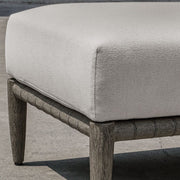 Uttermost Borneo Oyster White Outdoor Ottoman