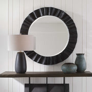 Uttermost Caribou Dark Expresso Wood Round Mirror