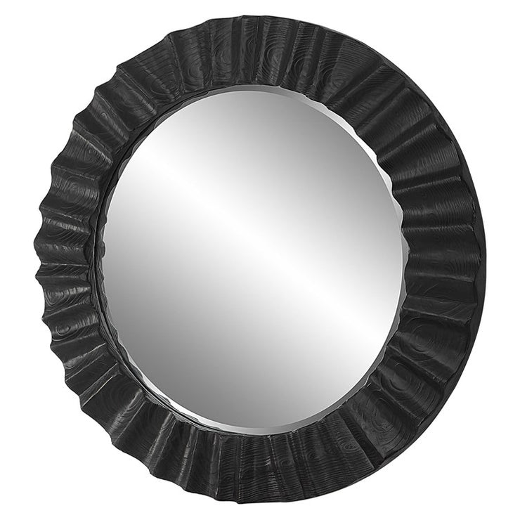 Uttermost Caribou Dark Expresso Wood Round Mirror