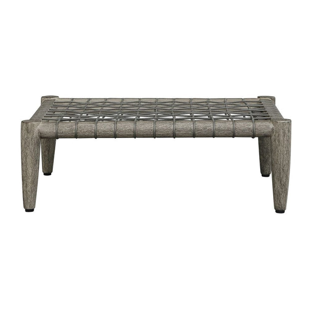Uttermost Borneo Oyster White Outdoor Ottoman