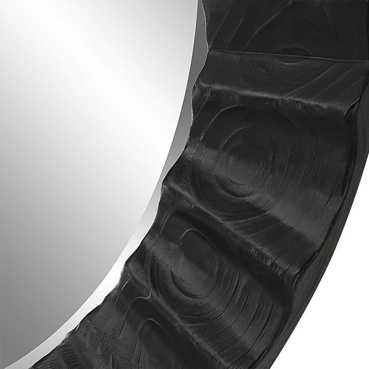 Uttermost Caribou Dark Expresso Wood Round Mirror