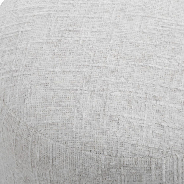 Casa Bella Living Off White Ottoman Finished With Antique Brass Iron Base