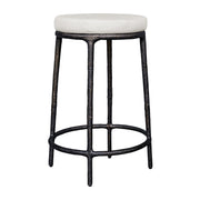 Uttermost Thayer Outdoor Counter Stool With Oyster White Cushion