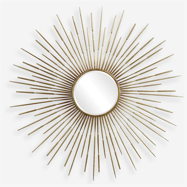 Uttermost Golden Rays Starburst Gold Round Mirror