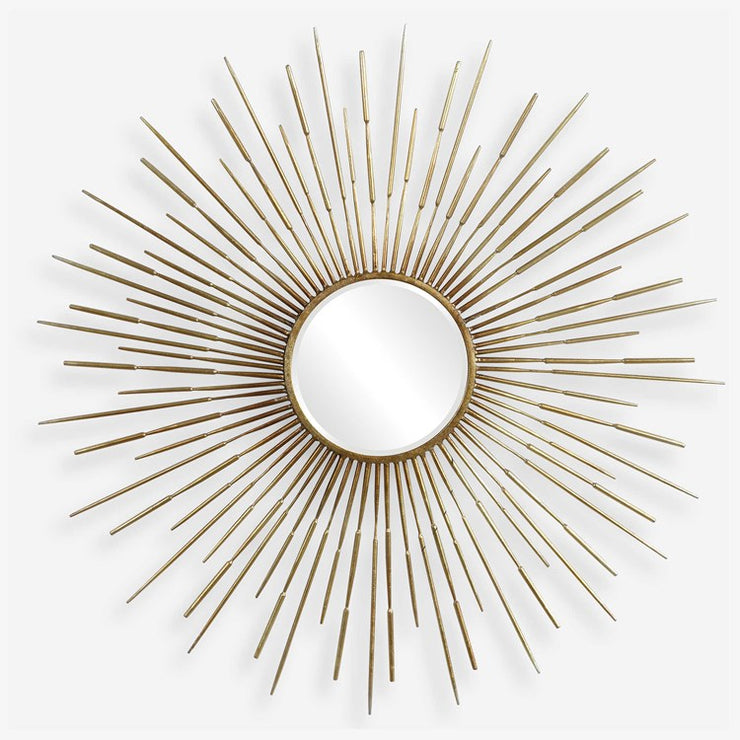 Uttermost Golden Rays Starburst Gold Round Mirror