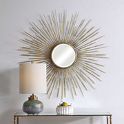 Uttermost Golden Rays Starburst Gold Round Mirror