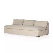 Four Hands Grant Sectional Slipcovered Armless Sofa 94” ~ Antwerp Natural Performance Fabric Slipcover