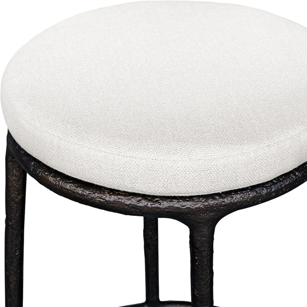 Uttermost Thayer Outdoor Counter Stool With Oyster White Cushion