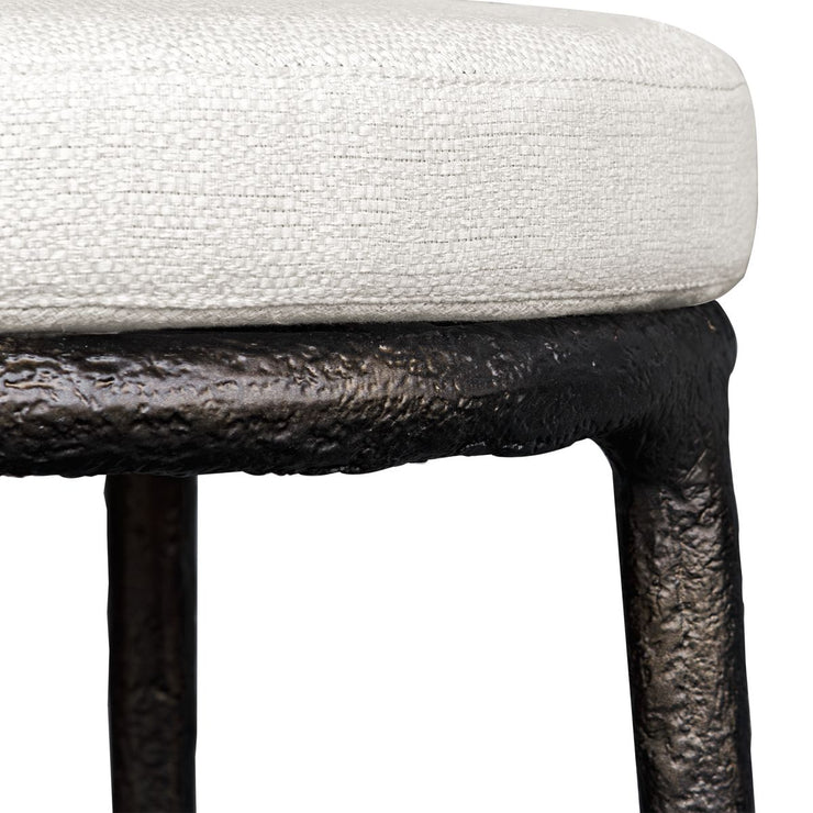 Uttermost Thayer Outdoor Counter Stool With Oyster White Cushion