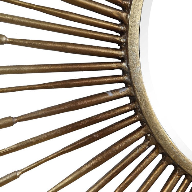 Uttermost Golden Rays Starburst Gold Round Mirror