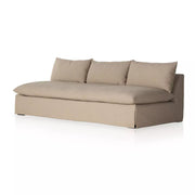 Four Hands Grant Sectional Slipcovered Armless Sofa 94” ~ Antwerp Taupe Performance Fabric Slipcover