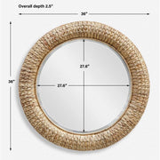 Uttermost Twisted Seagrass Round Mirror