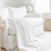Anaya Home Blissful Bamboo White Throw  ~ HOLIDAY SALE ~ Limited Quantity